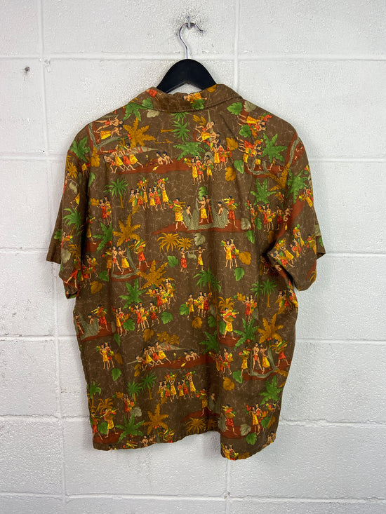 Vintage Barefoot Paradise Hawaiian Shirt