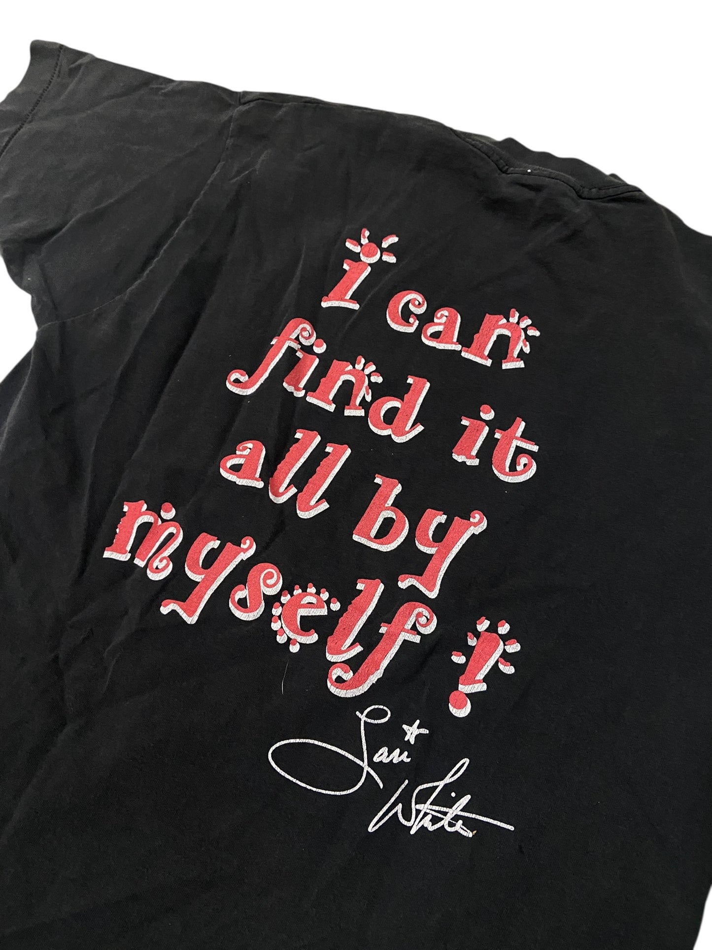 VTG Lari White Lead My Not Into Temptation Tee Sz M/L