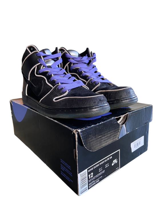 Preowned Nike SB Dunk High Purple Box Sz 12M/13.5W