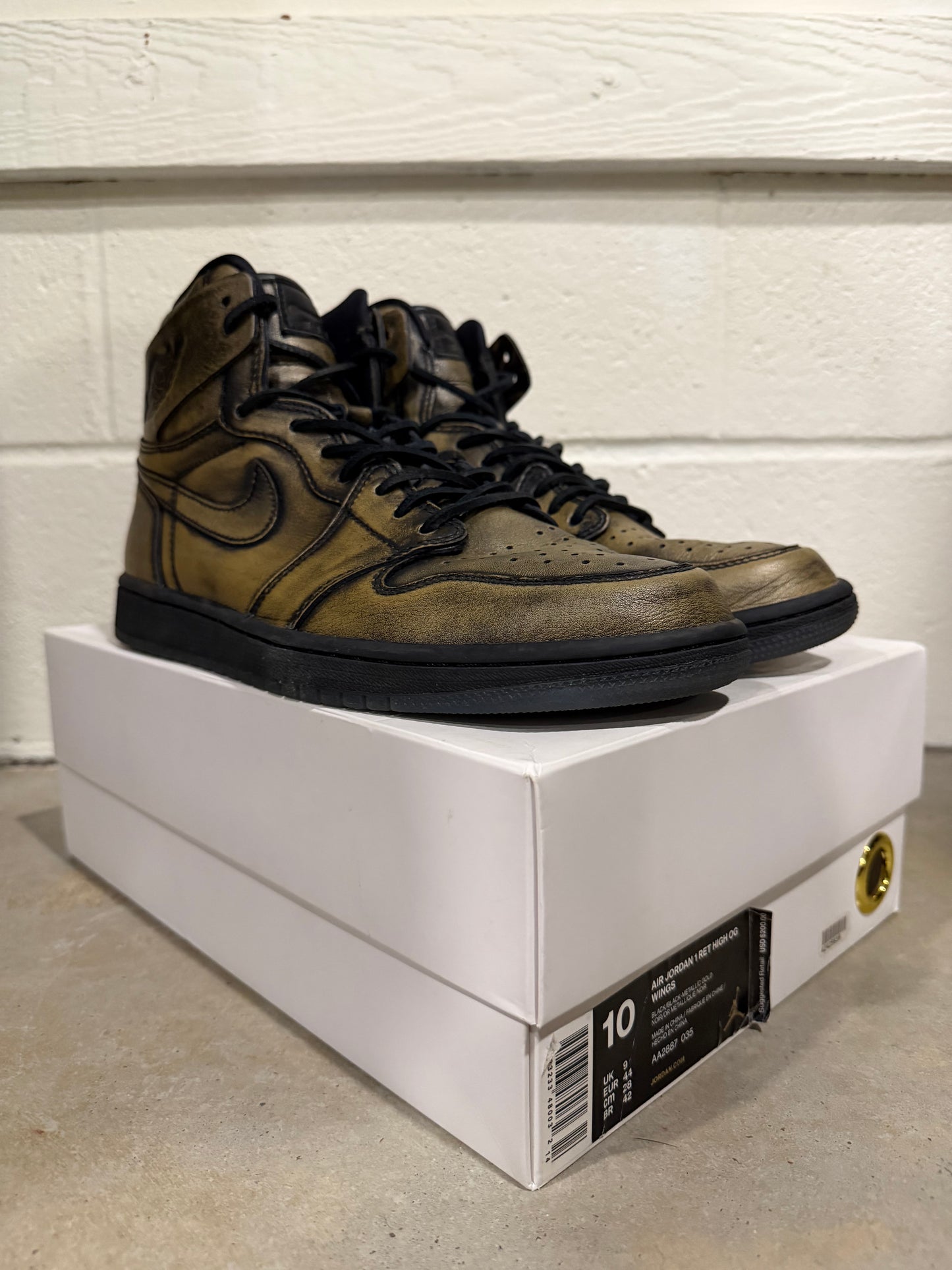 Preowned Jordan 1 Retro High OG Wings Sz 10M/11.5W
