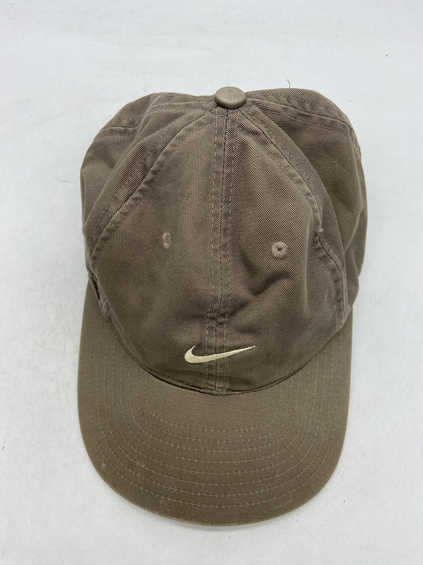 Vintage 90s Nike Dusty Brown Swoosh Strapback Hat