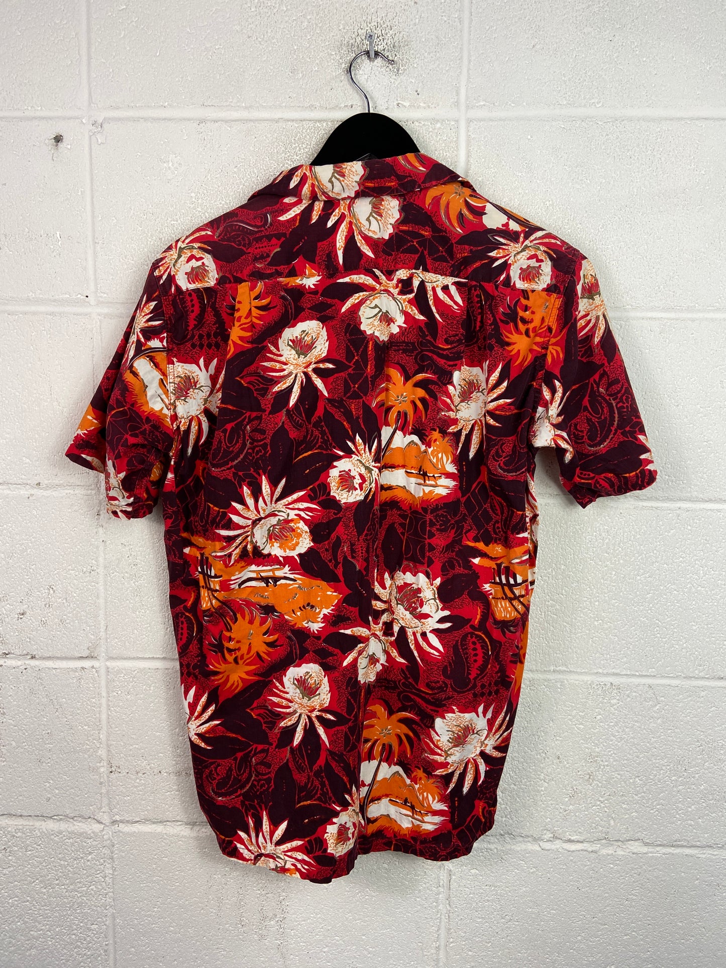 VTG Kamehameha Red Floral Hawaiian Shirt