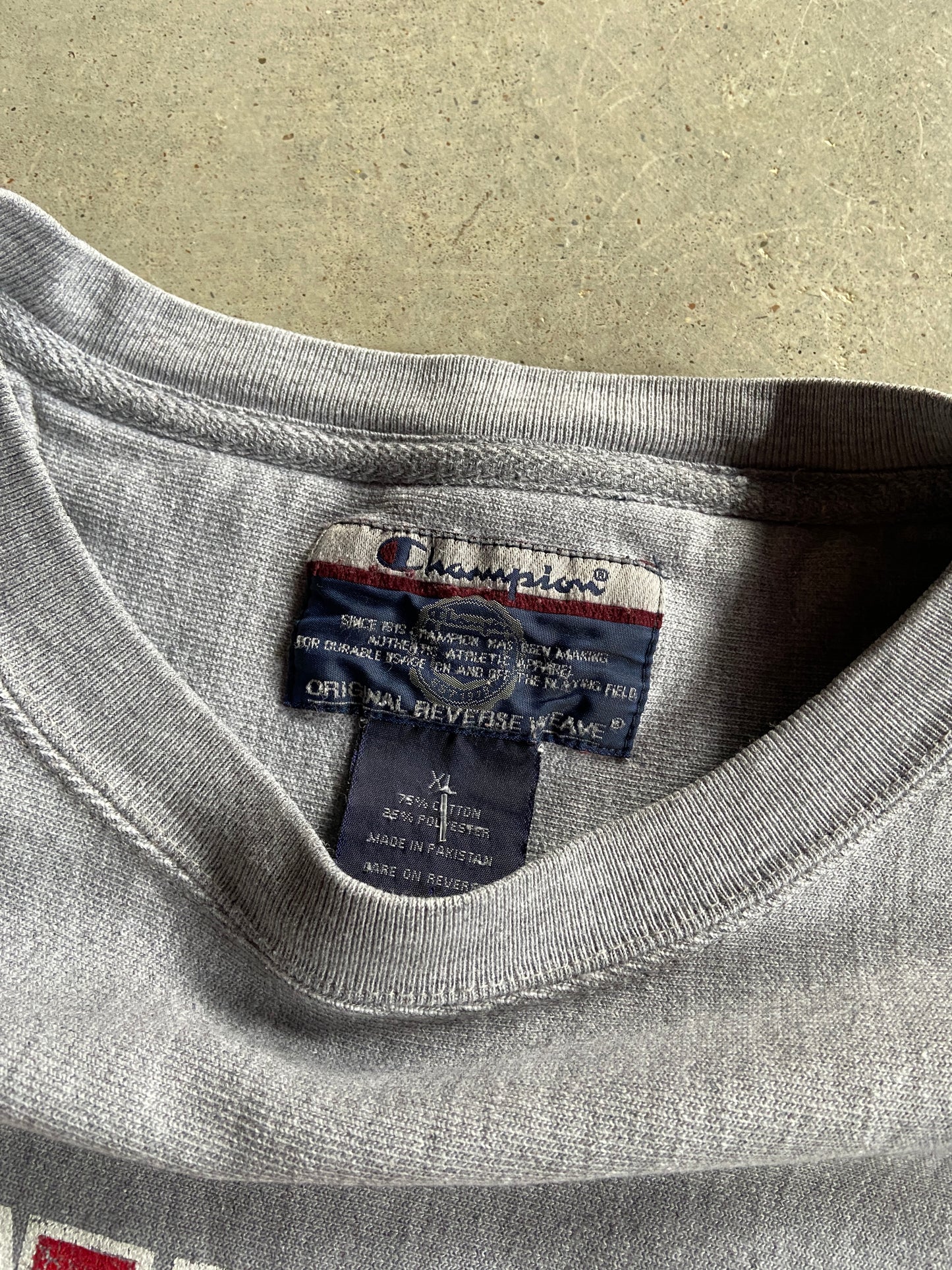 Y2K Champion Central College Reverse Weave Sweater Sz XL