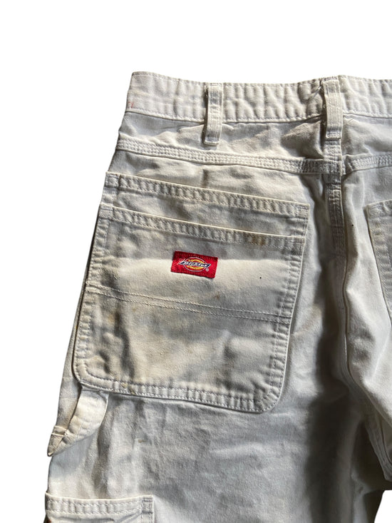 VTG Dickies Yellow/Gray Paint Splash Pants Sz 32x30