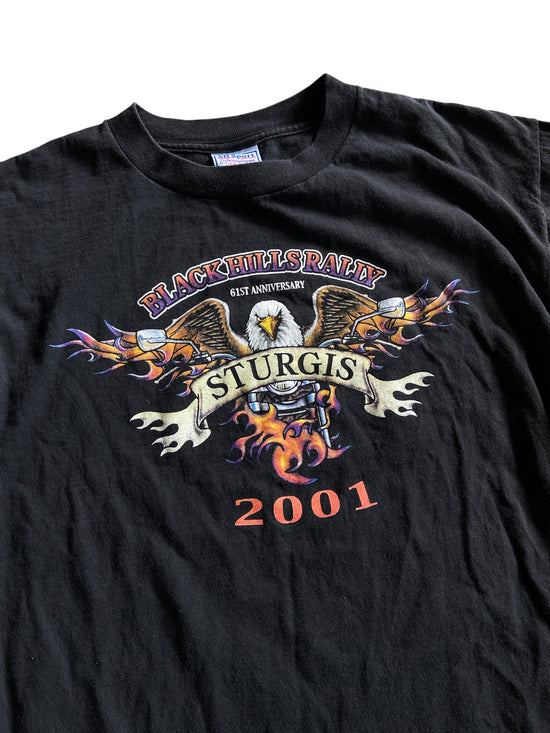 VTG 2001 Sturgis Black Hills Rally Tee Sz L