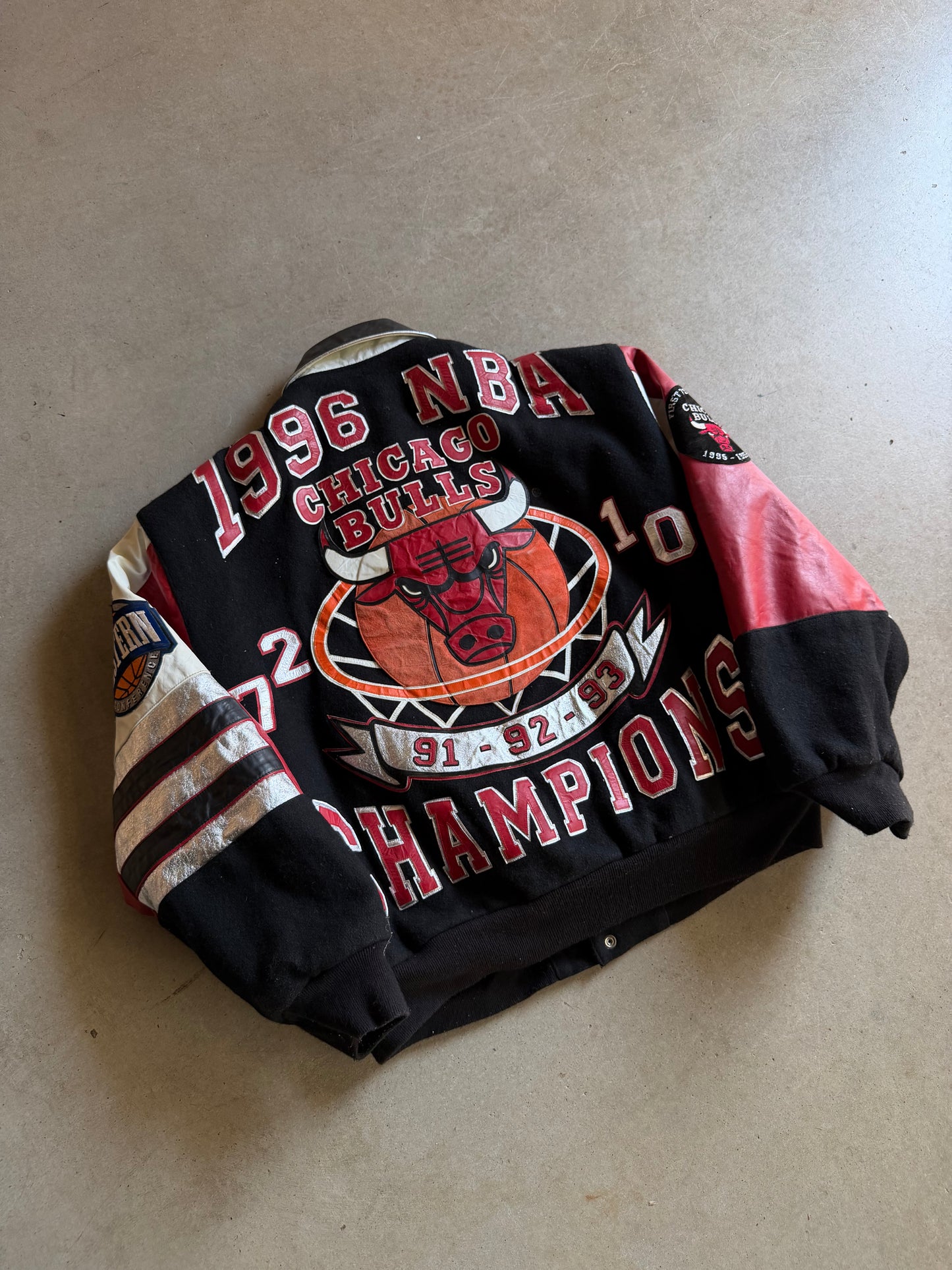 Jeff Hamilton Chicago Bulls 1996 NBA Champions 72-10 Jacket Sz 2XL
