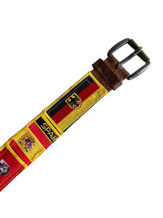 david turner FLAGS CRUST SOUVENIR BELT Sz 33