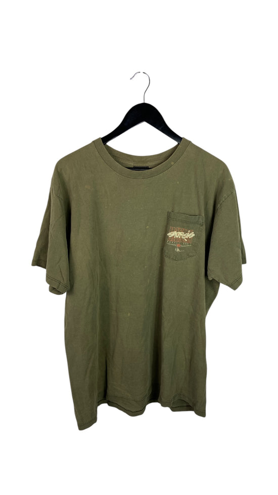 Y2K Harley Davidson Sturgis Green Pocket Tee Sz XL