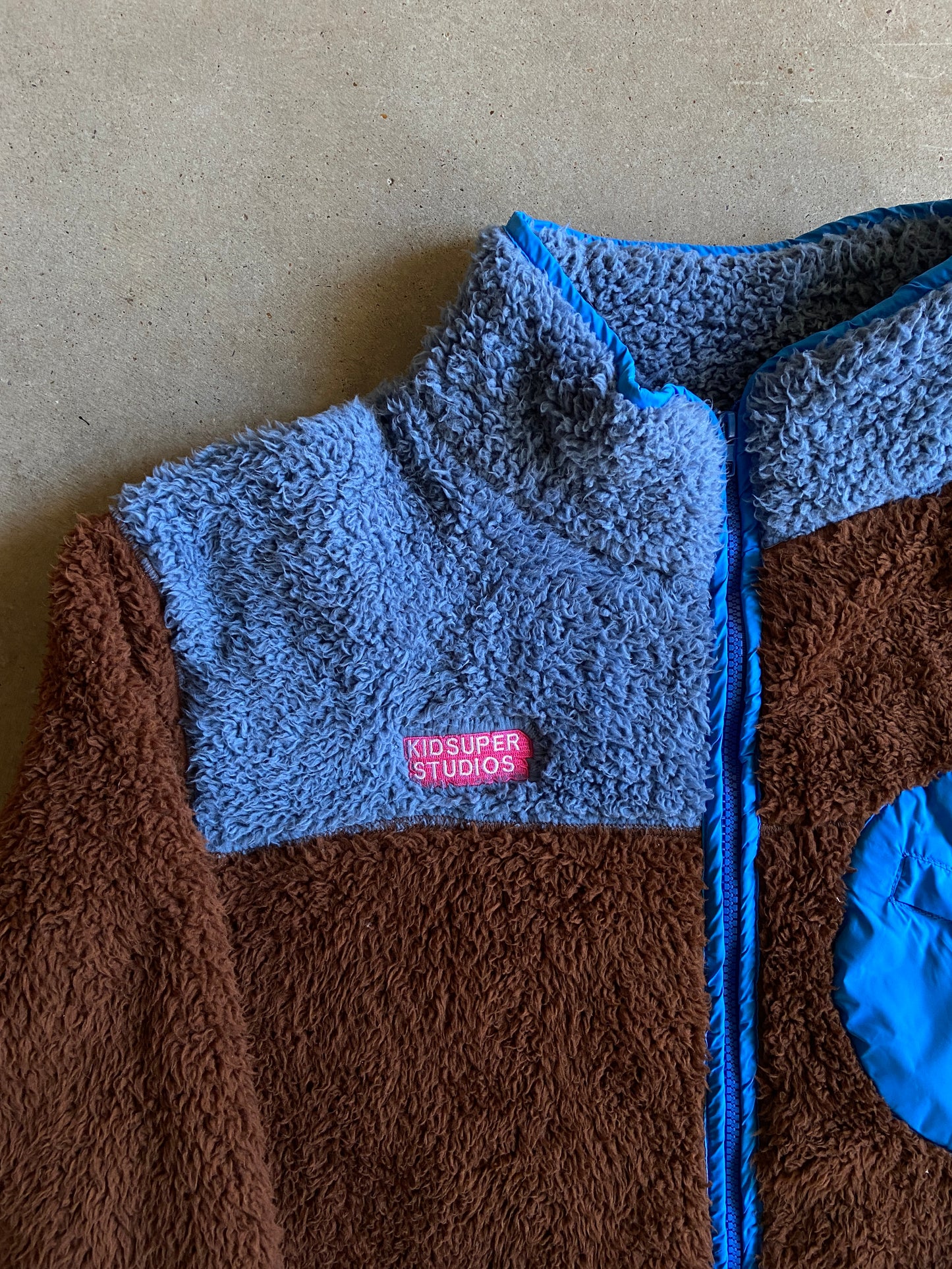 Kidsuper Studios Multicolor Fleece Jacket Sz XL