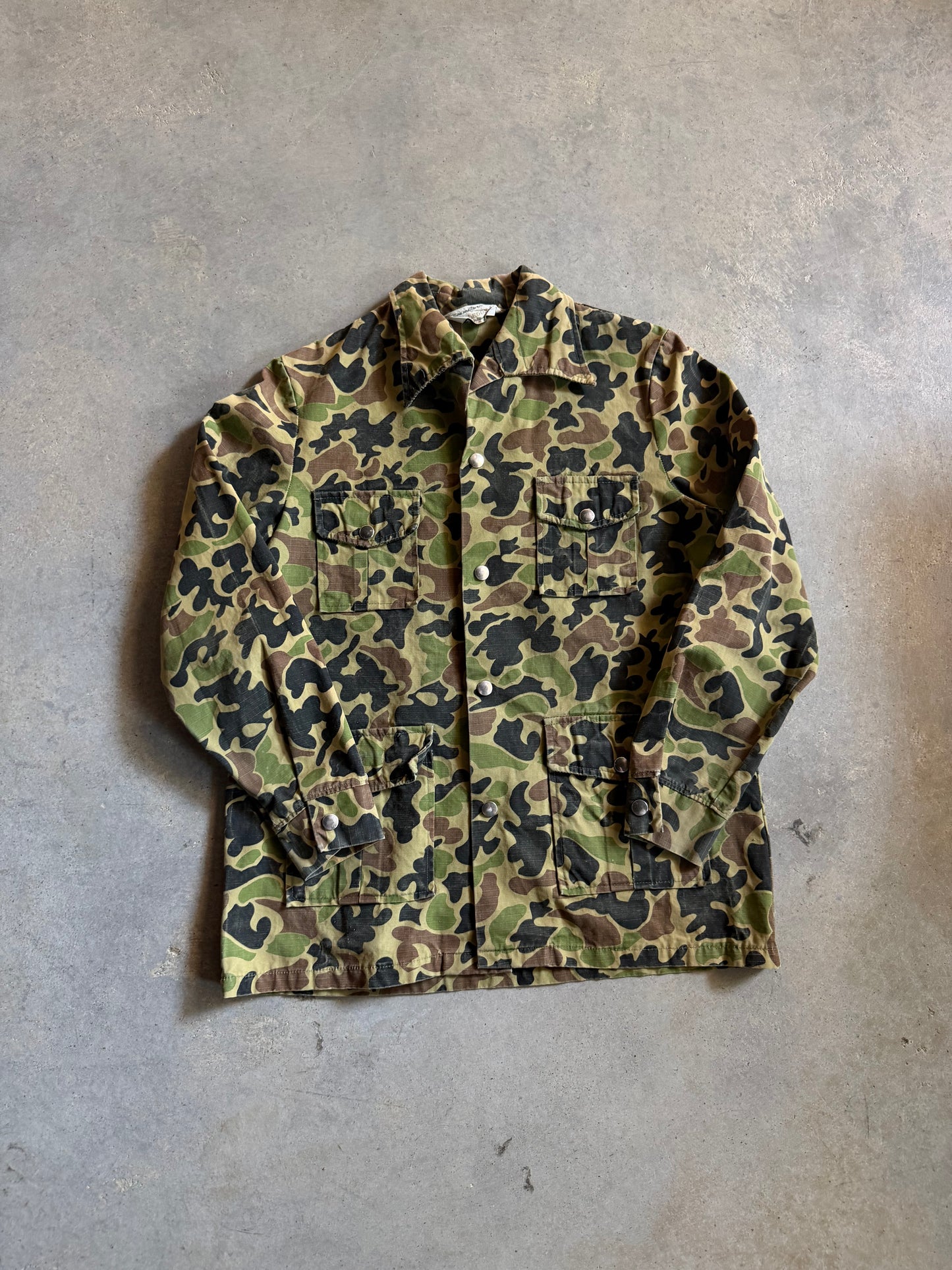 VTG Mr Leggs Sportswear Camo Button Up Jacket Sz M