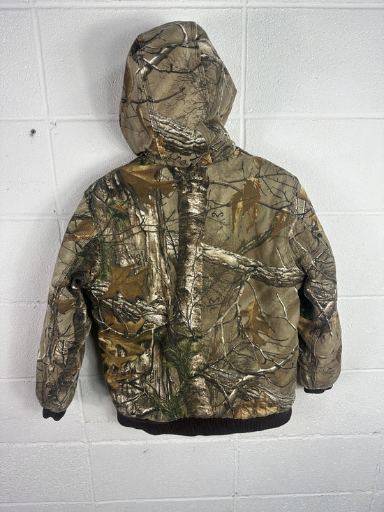 VTG Youth Realtree Camo Carhartt Hooded Jacket Sz Yth L