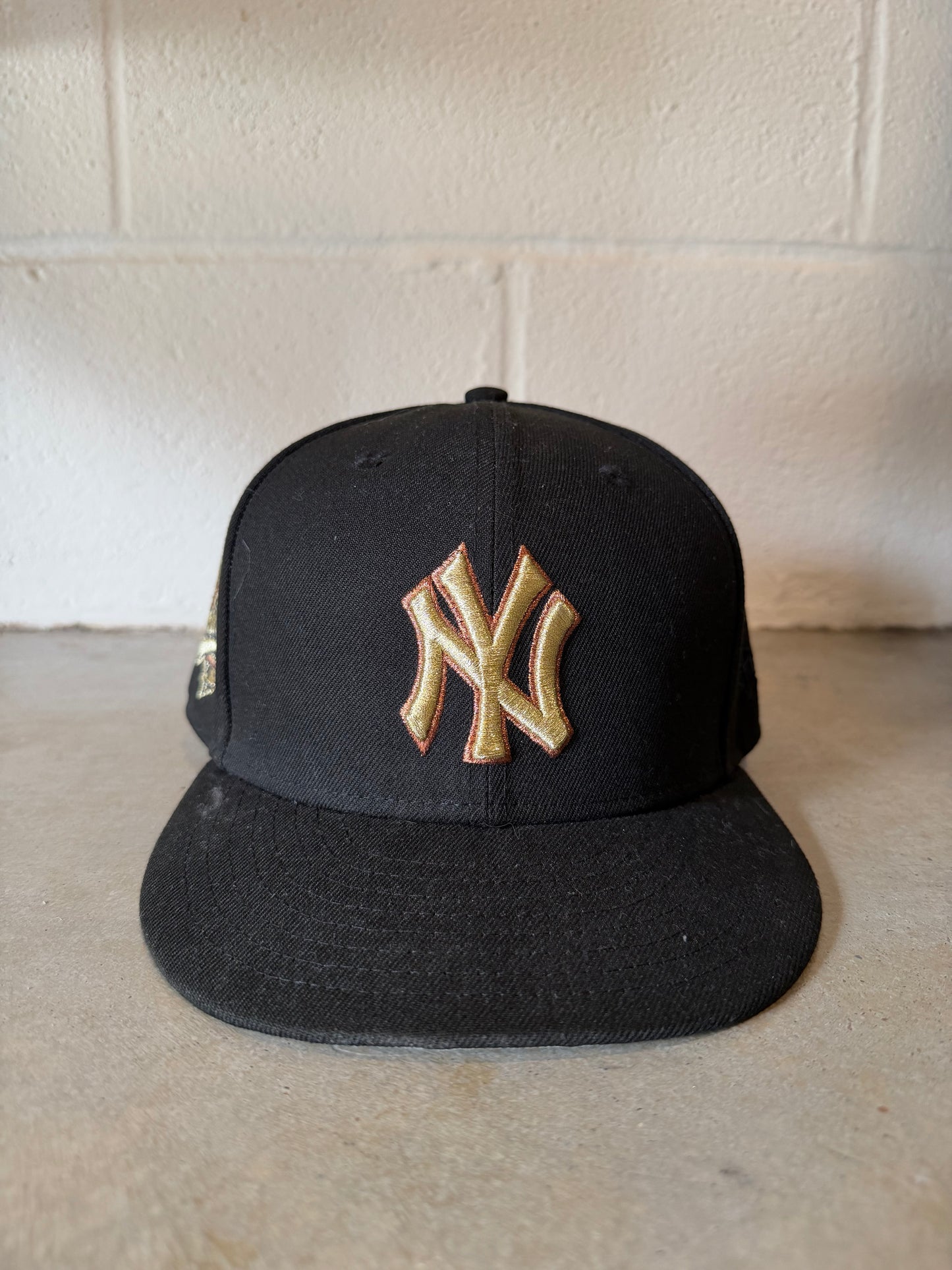 Y2K New Era New York Yankees World Series Satin Tribute Fitted Hat Sz 7 3/8
