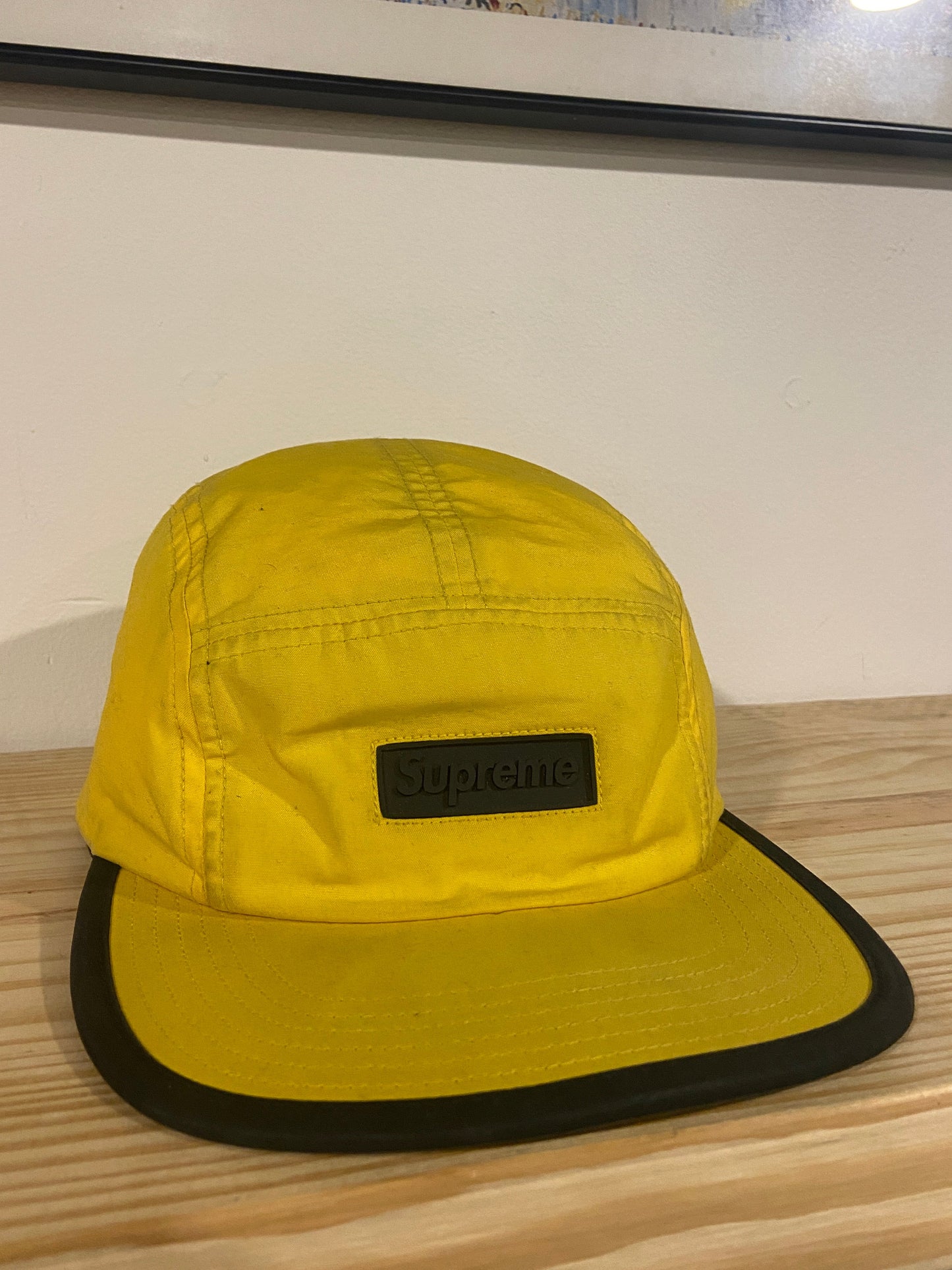 SS17 Supreme Rubber Logo Camp Cap