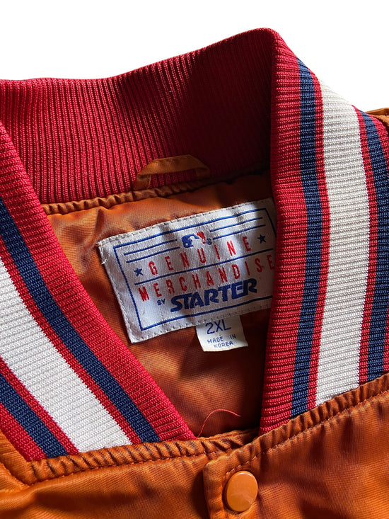 VTG Atlanta Braves Orange Starter Jacket Sz 2XL