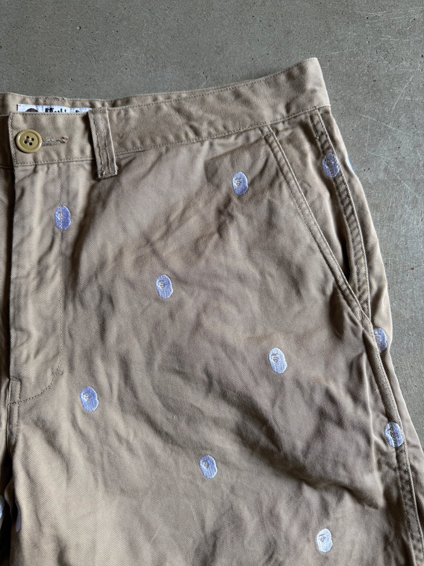 Bape Khaki Shorts Sz XL
