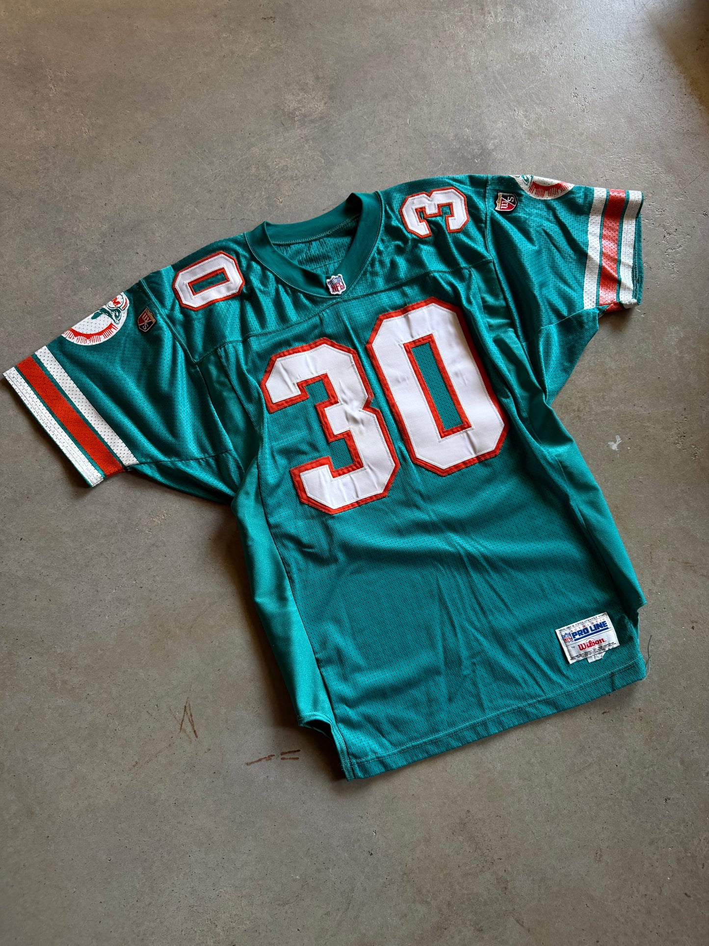 VTG Miami Dolphins Bernie Parmalee Wilson Proline Authentic Jersey Sz 46