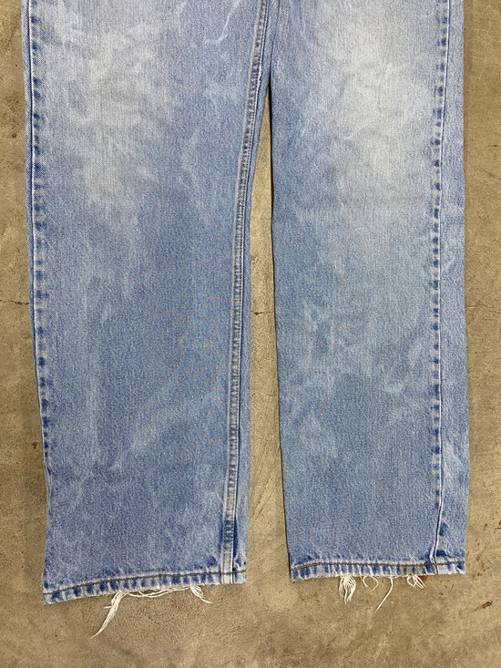 VTG Levi's Bleached 505 Light Wash Denim Jeans Sz 36x32