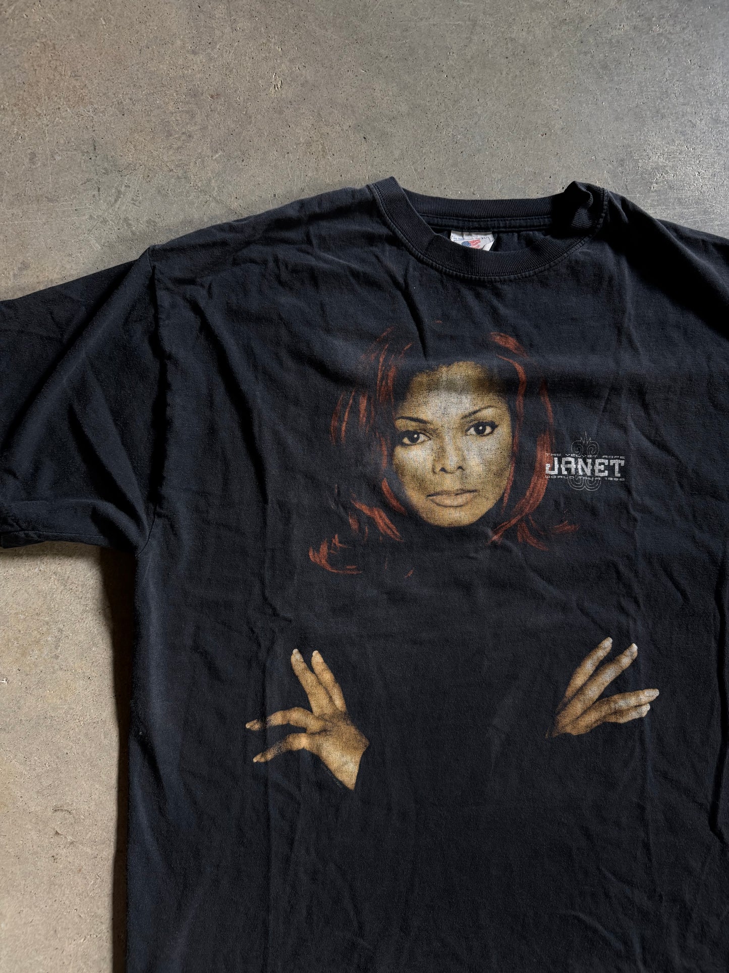 VTG Janet Jackson The Velvet Tour 1998 Tour Tee Sz XL