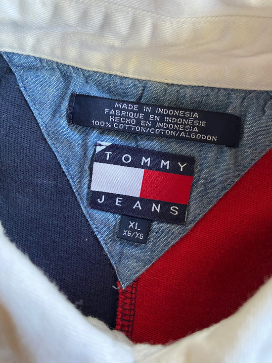 VTG Tommy Hilfiger Patch Polo Sz XL