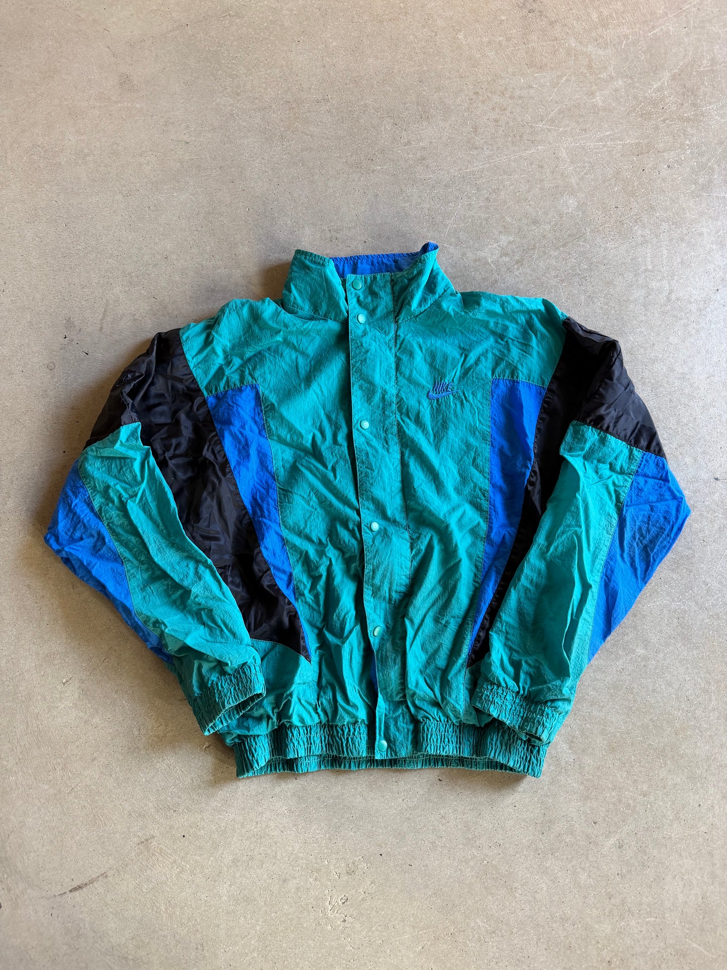 VTG Nike Blue/Teal Windbreaker Jacket Sz M