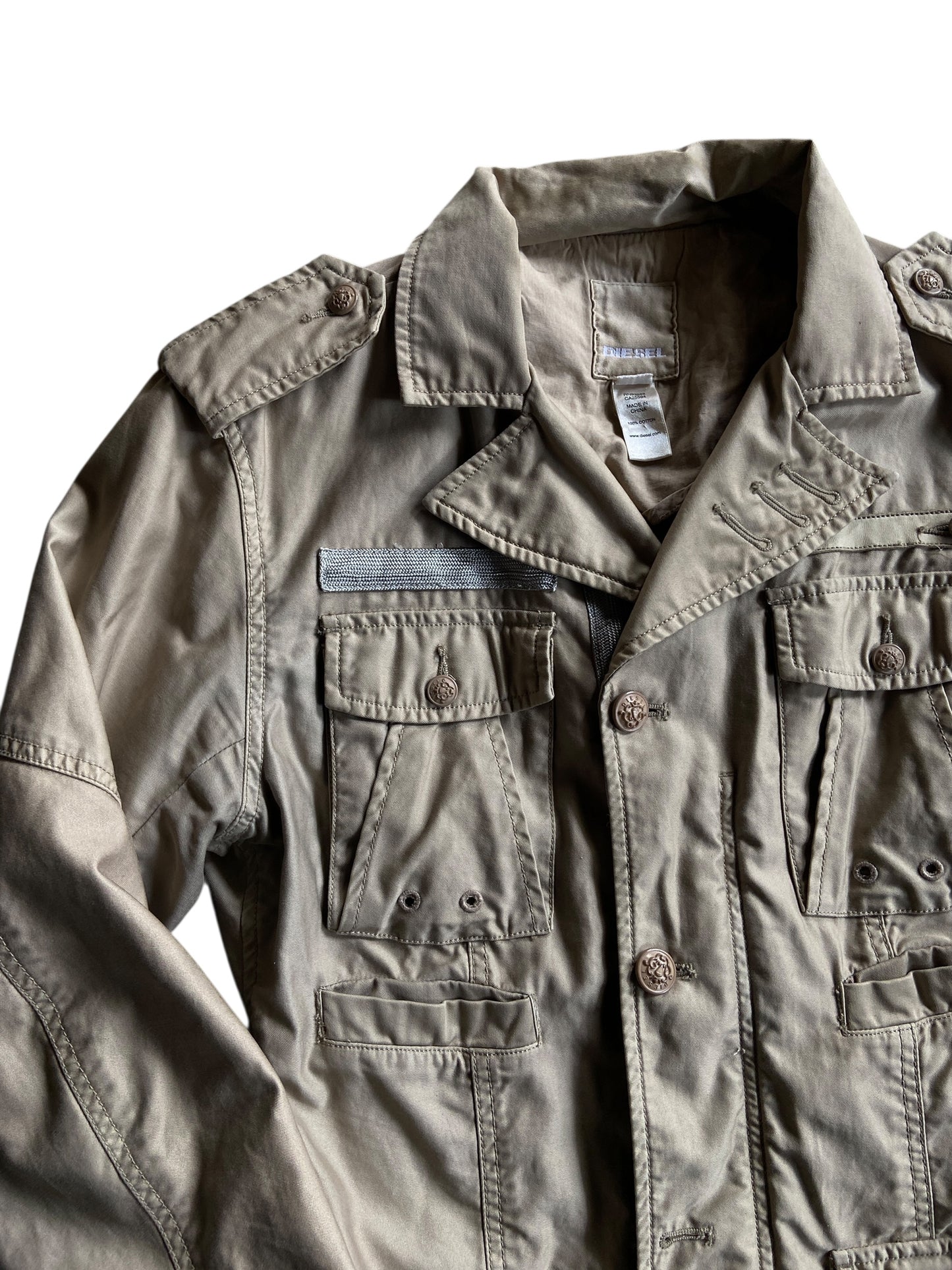 VTG Women's Diesel Khaki Jacket Sz S