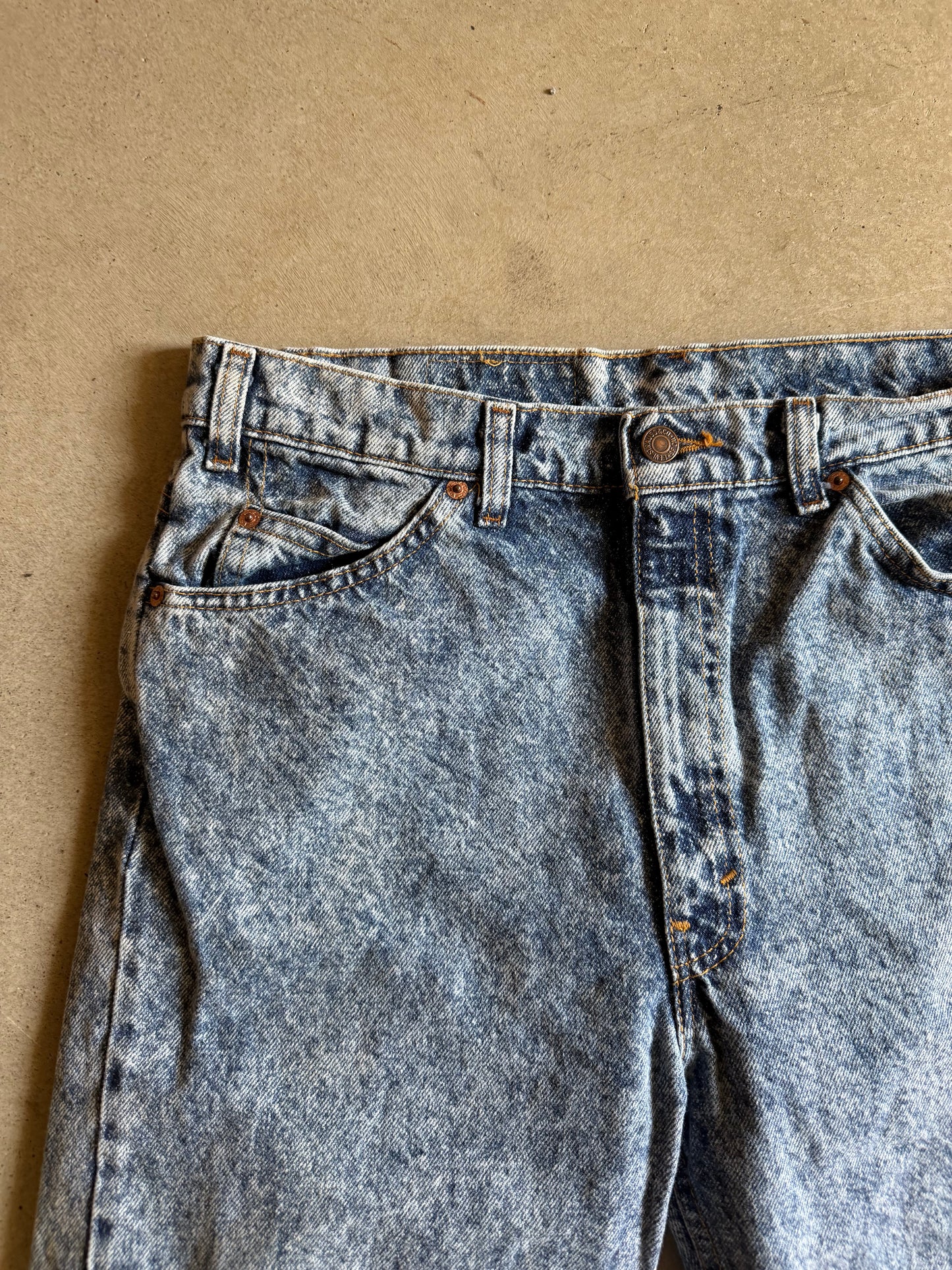 VTG Levis Orange Tab Acidwash Jeans Sz 34x28