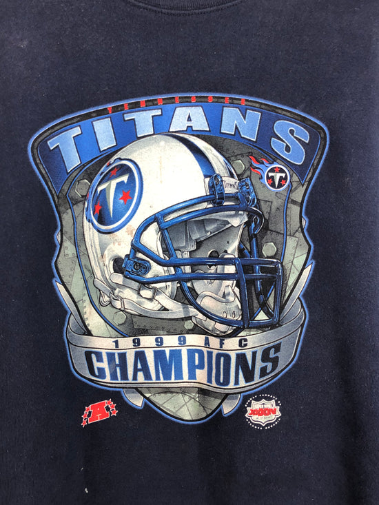 VTG Tennessee Titans Helmet Crest Sweatshirt Sz XXL