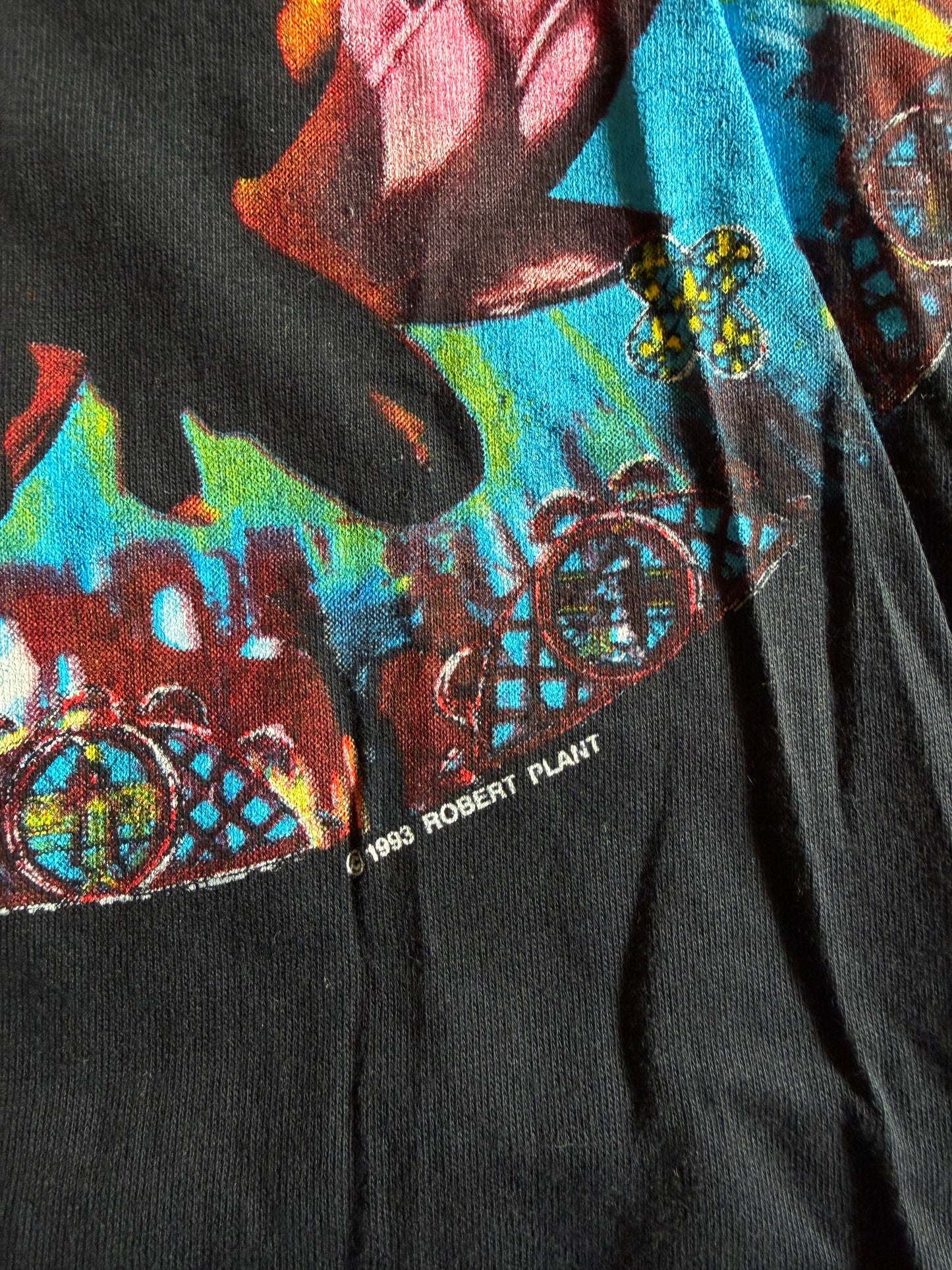VTG 1992 Robert Plant Fate of Nations Tour Tee Sz XL