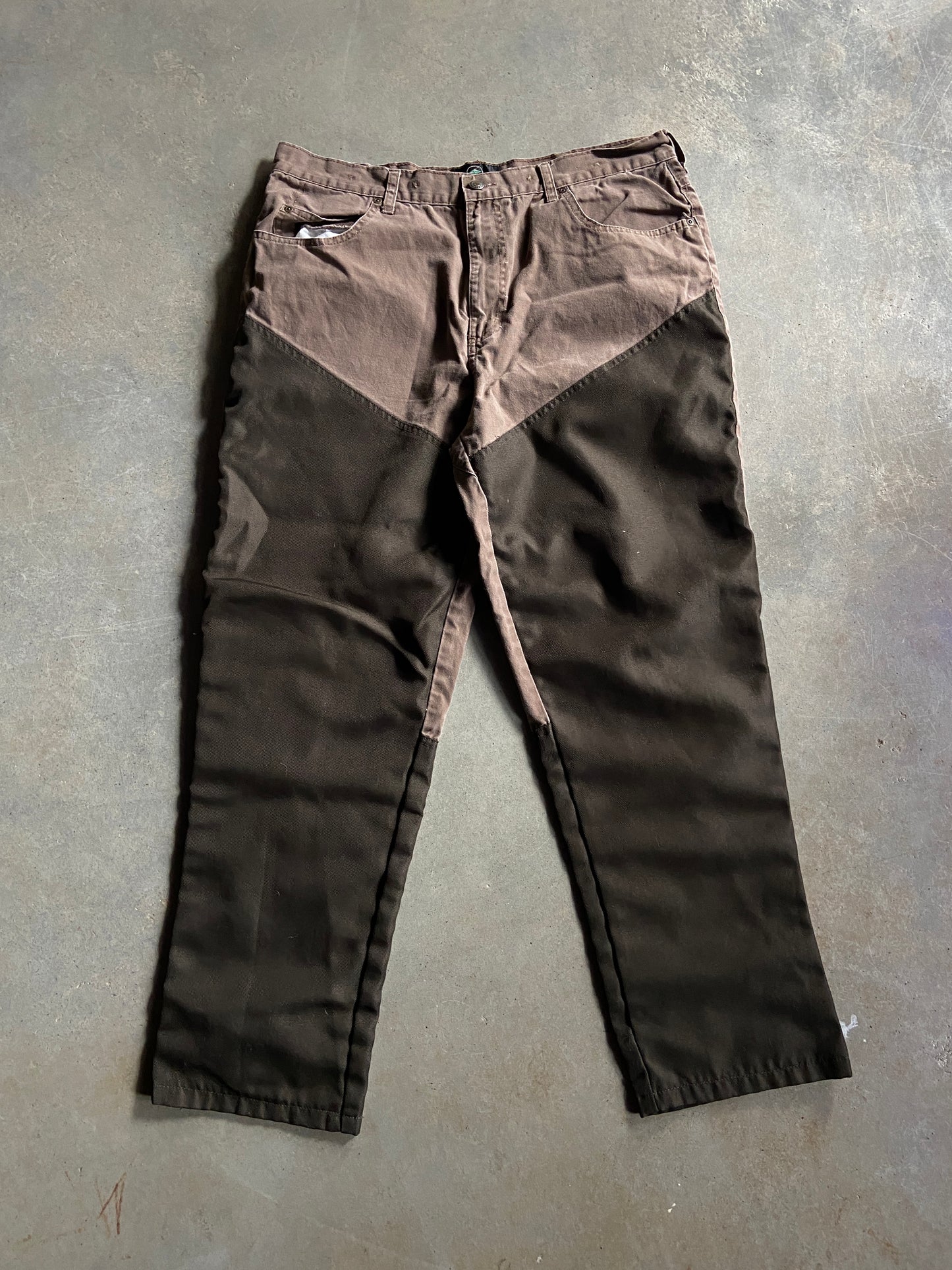 Y2K Red Head Brush Pants Sz 36x30