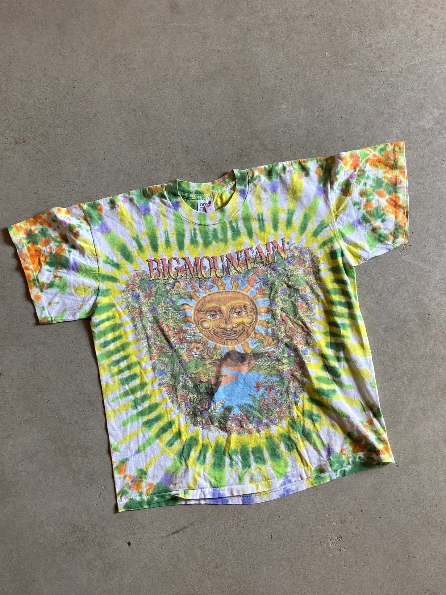 VTG Big Mountain Tie Dye Tee Sz L