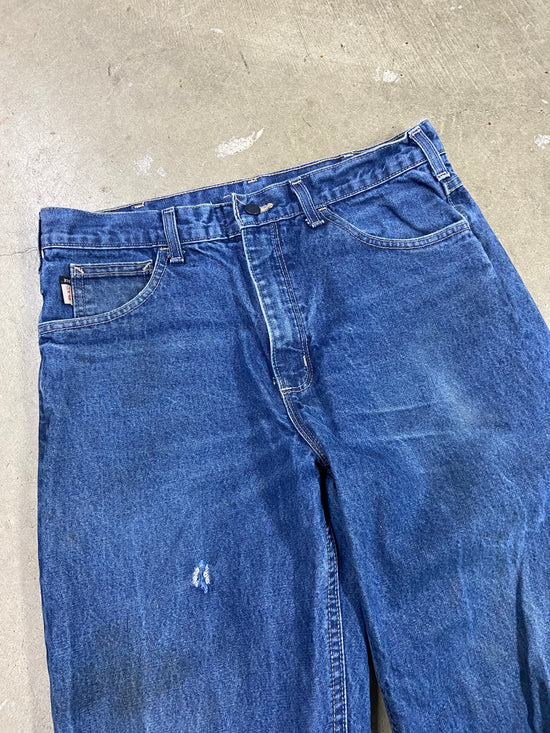 Y2K Carhartt Fire Resistant Blue Jeans Sz 34x30