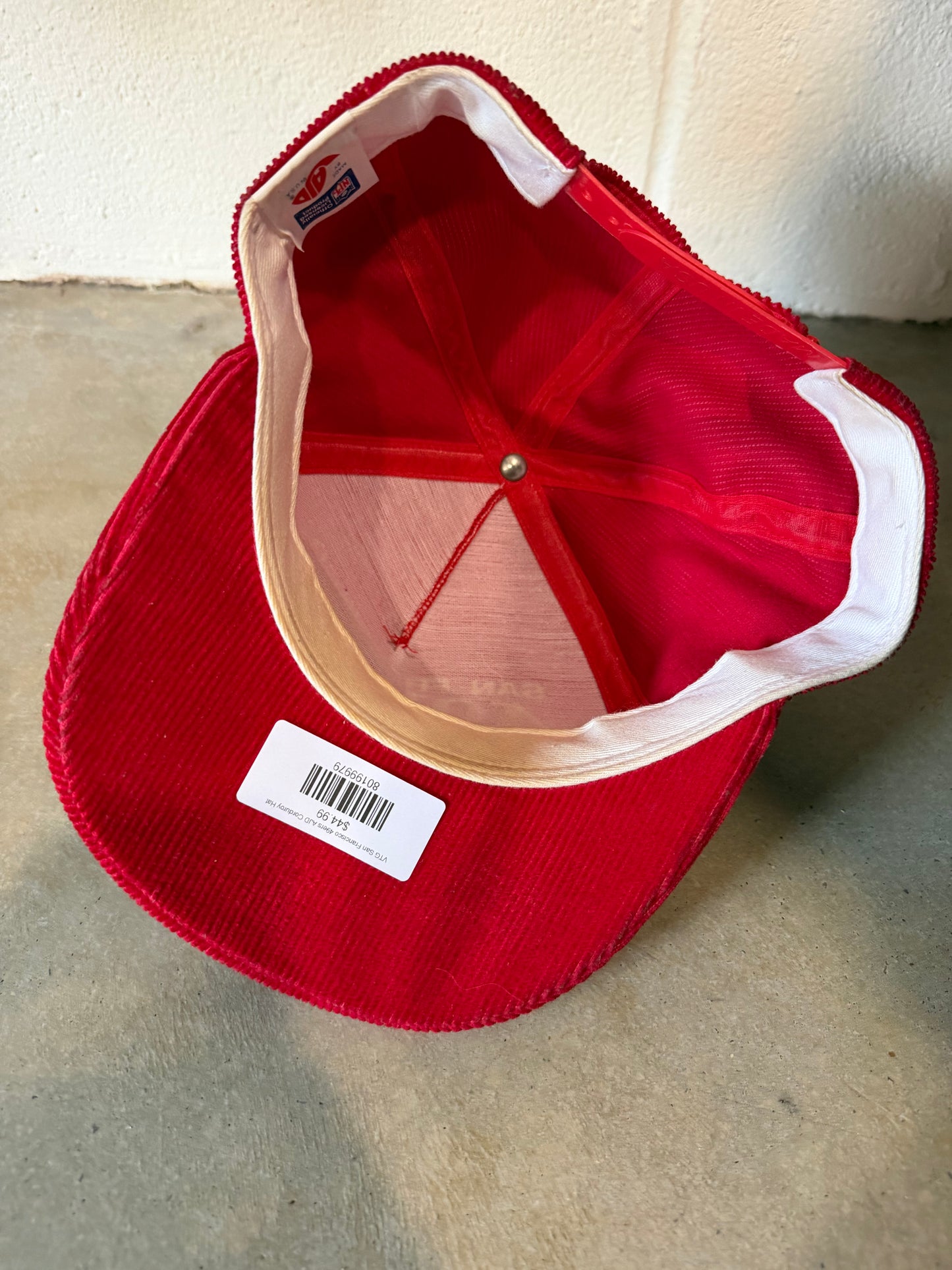 VTG San Francisco 49ers AJD Corduroy Hat