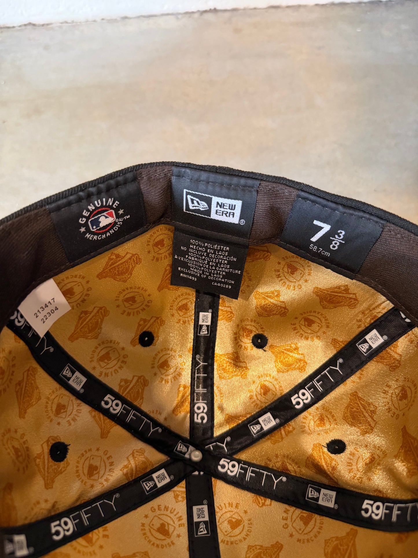 Y2K New Era New York Yankees World Series Satin Tribute Fitted Hat Sz 7 3/8