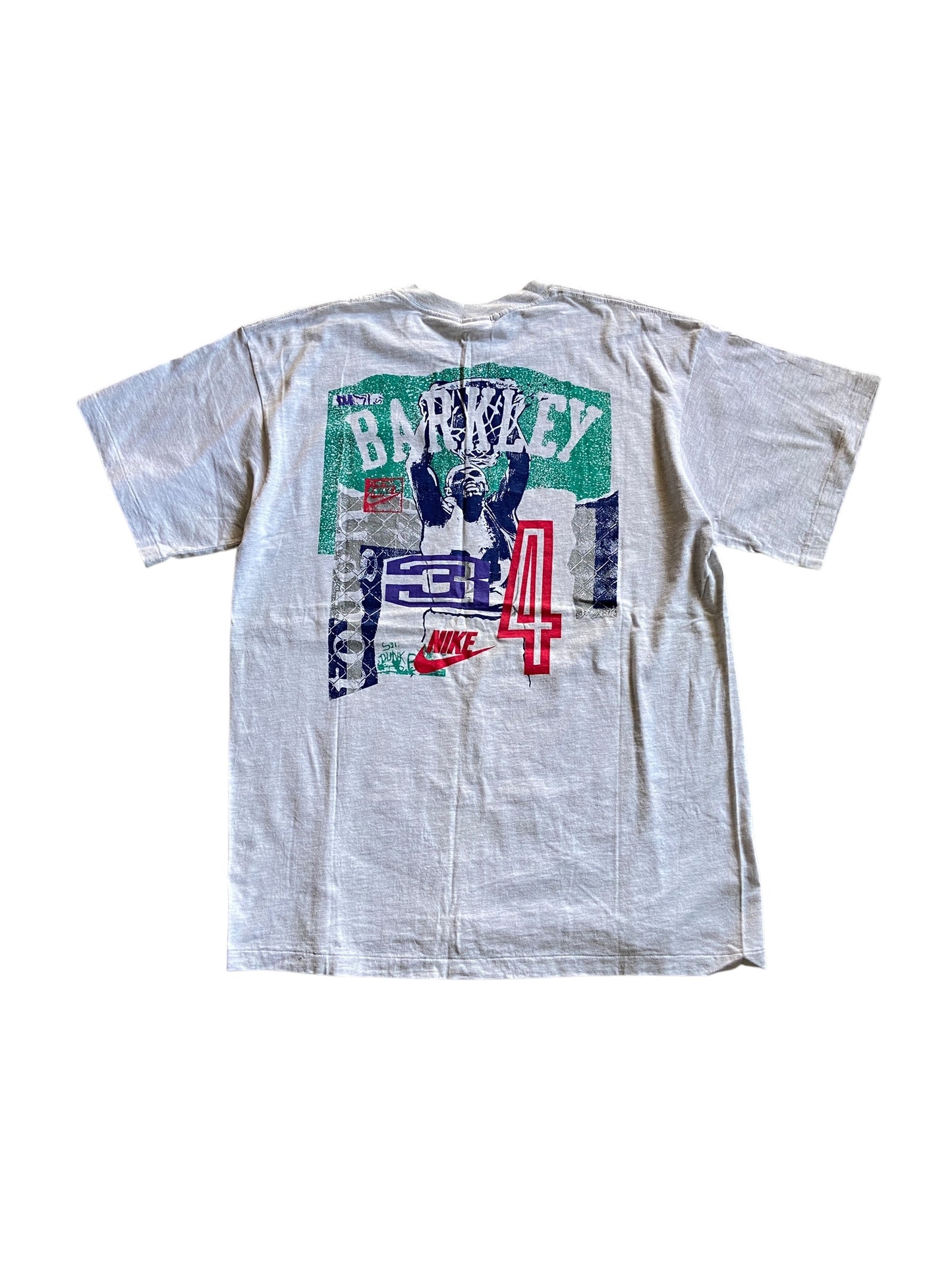 VTG Nike Grey Tag Charles Barkley Heather Grey Tee Sz XL