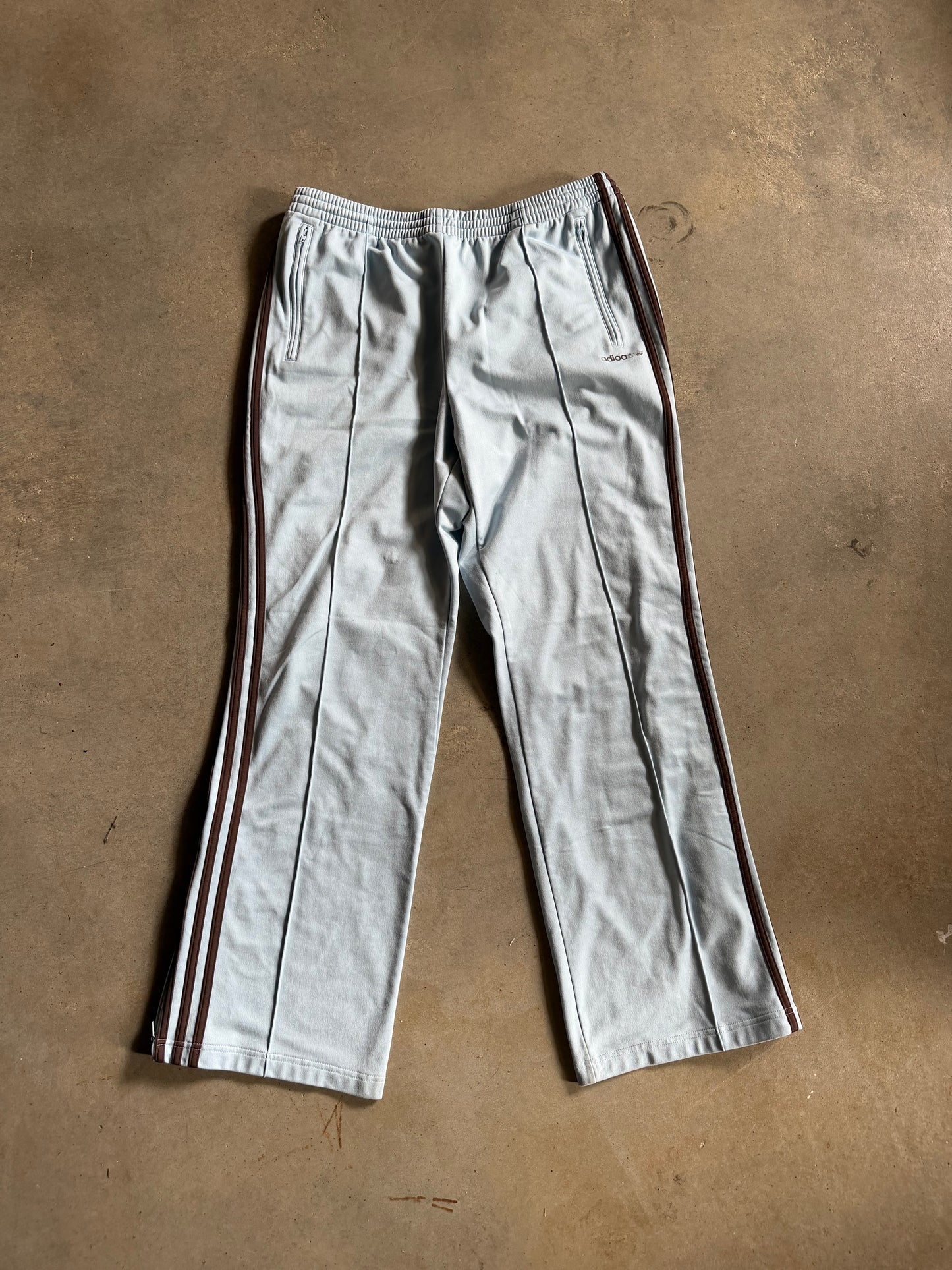 Adidas Blue/Brown Track Pants Sz L