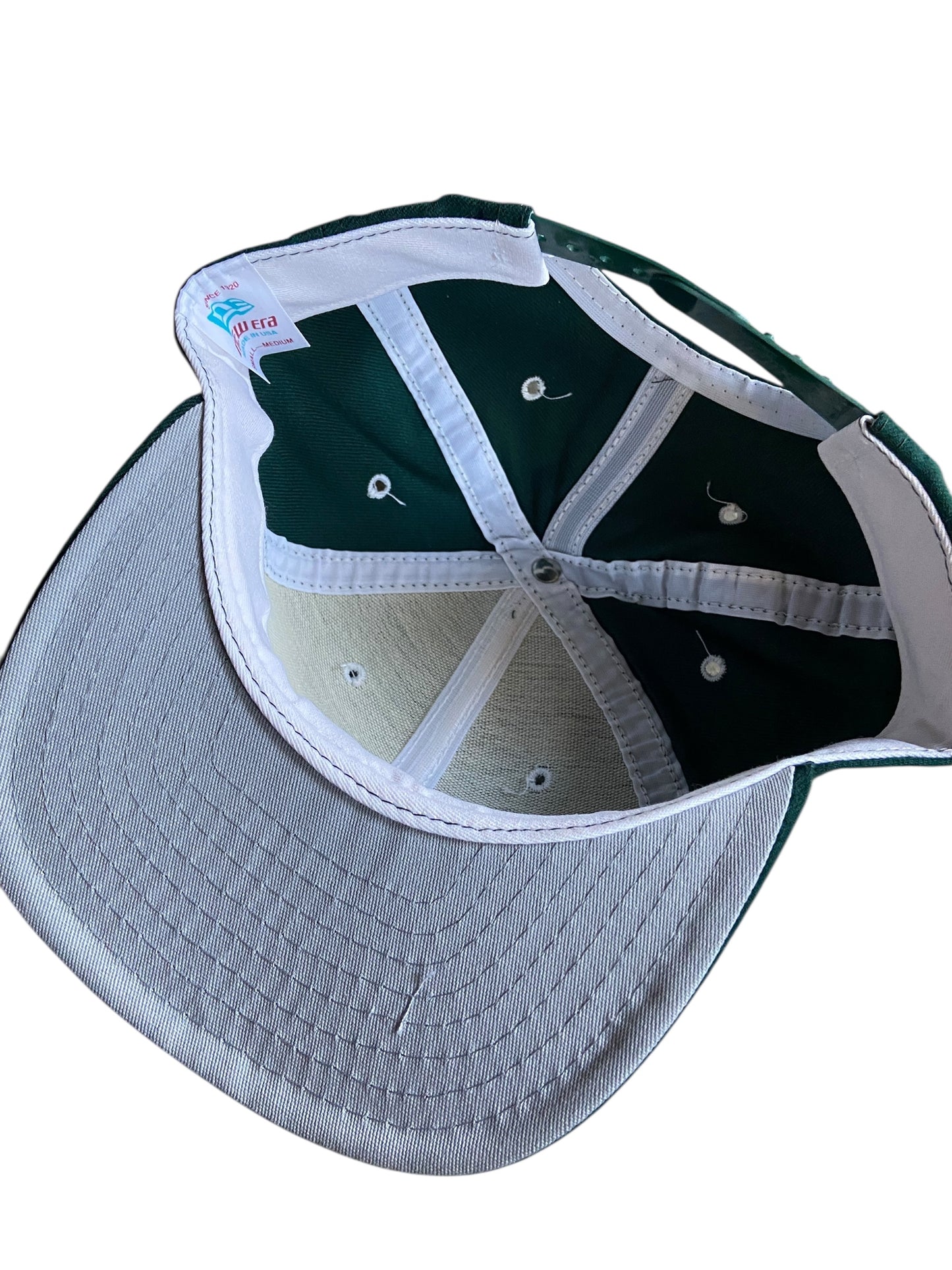 VTG Green/White New Era Blank Snapback Hat