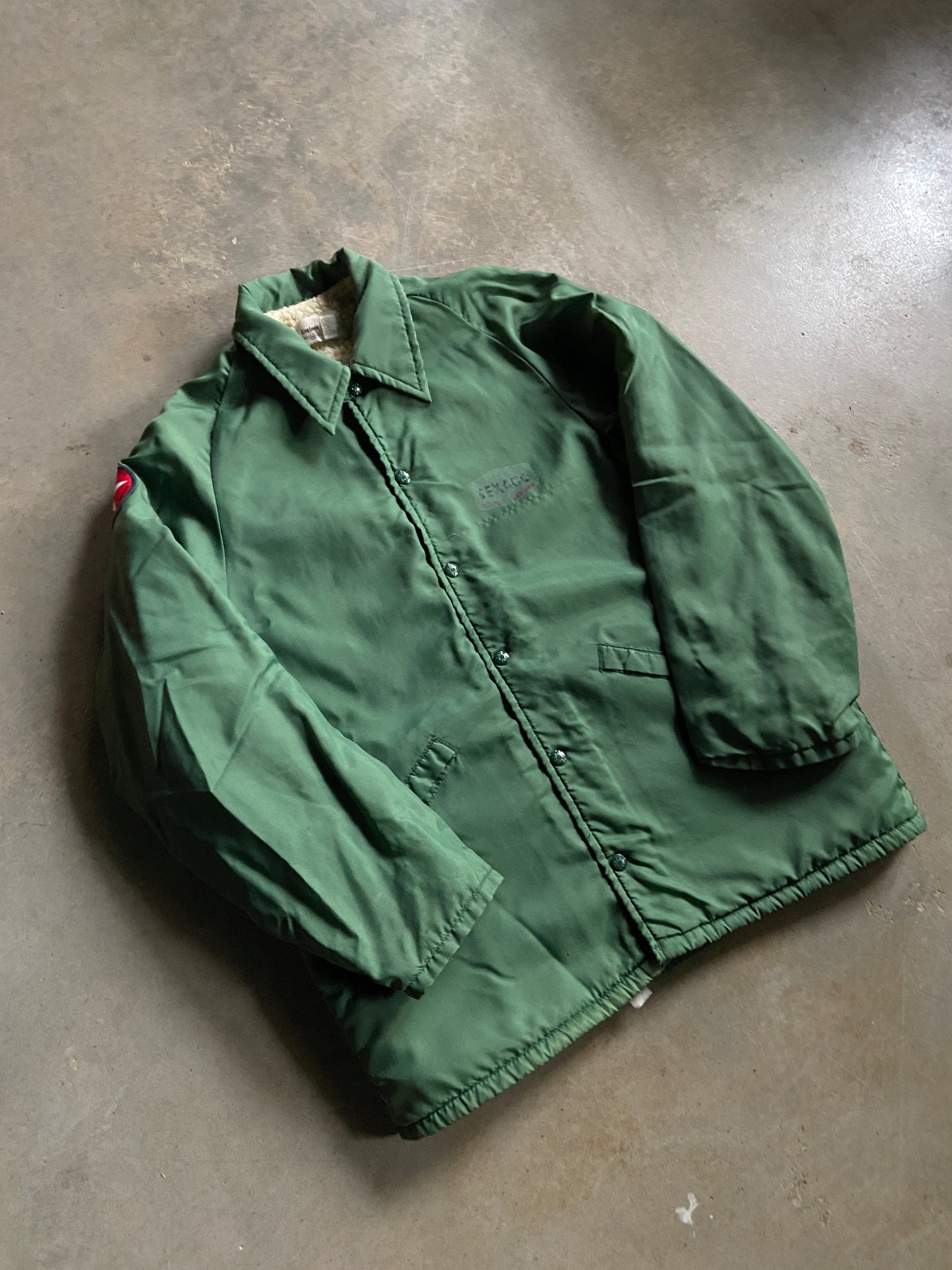 VTG Texaco Green Sherpa Jacket Sz M/L