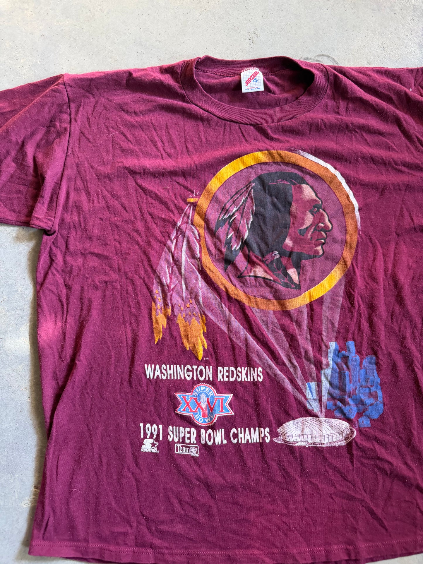 VTG Washington Redskins 1991 Starter Tee Sz 2XL