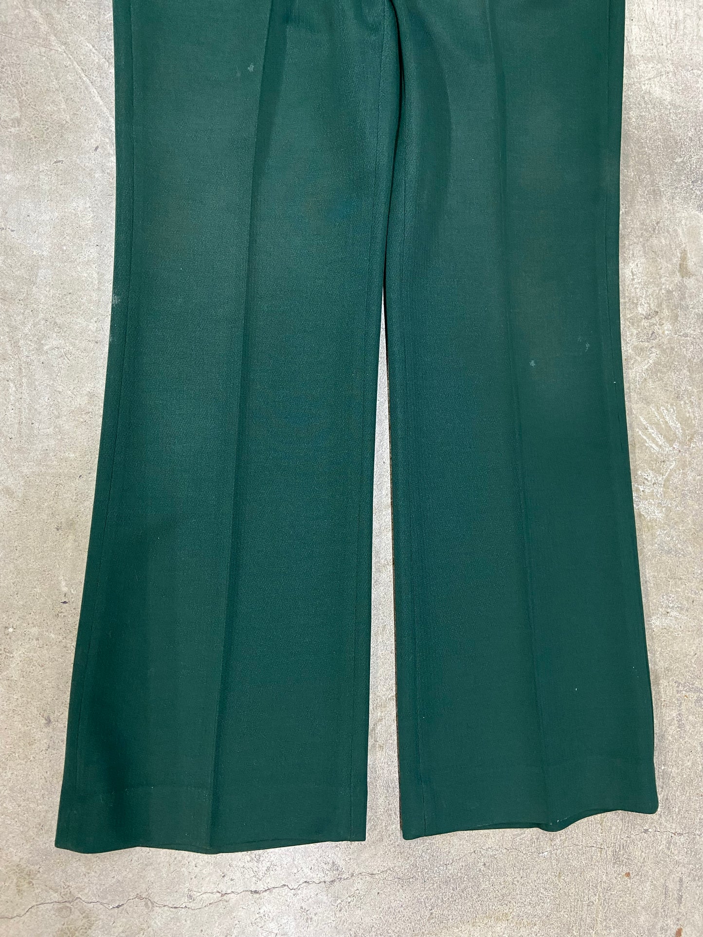 VTG Haggar Slacks Green Pleated Trousers Sz 36x32