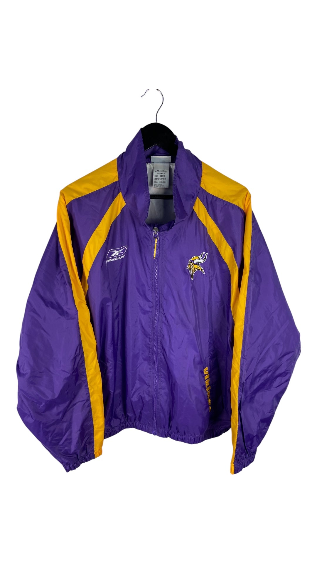 VTG Reebok Minnesota Vikings Purple Track Jacket Sz XL