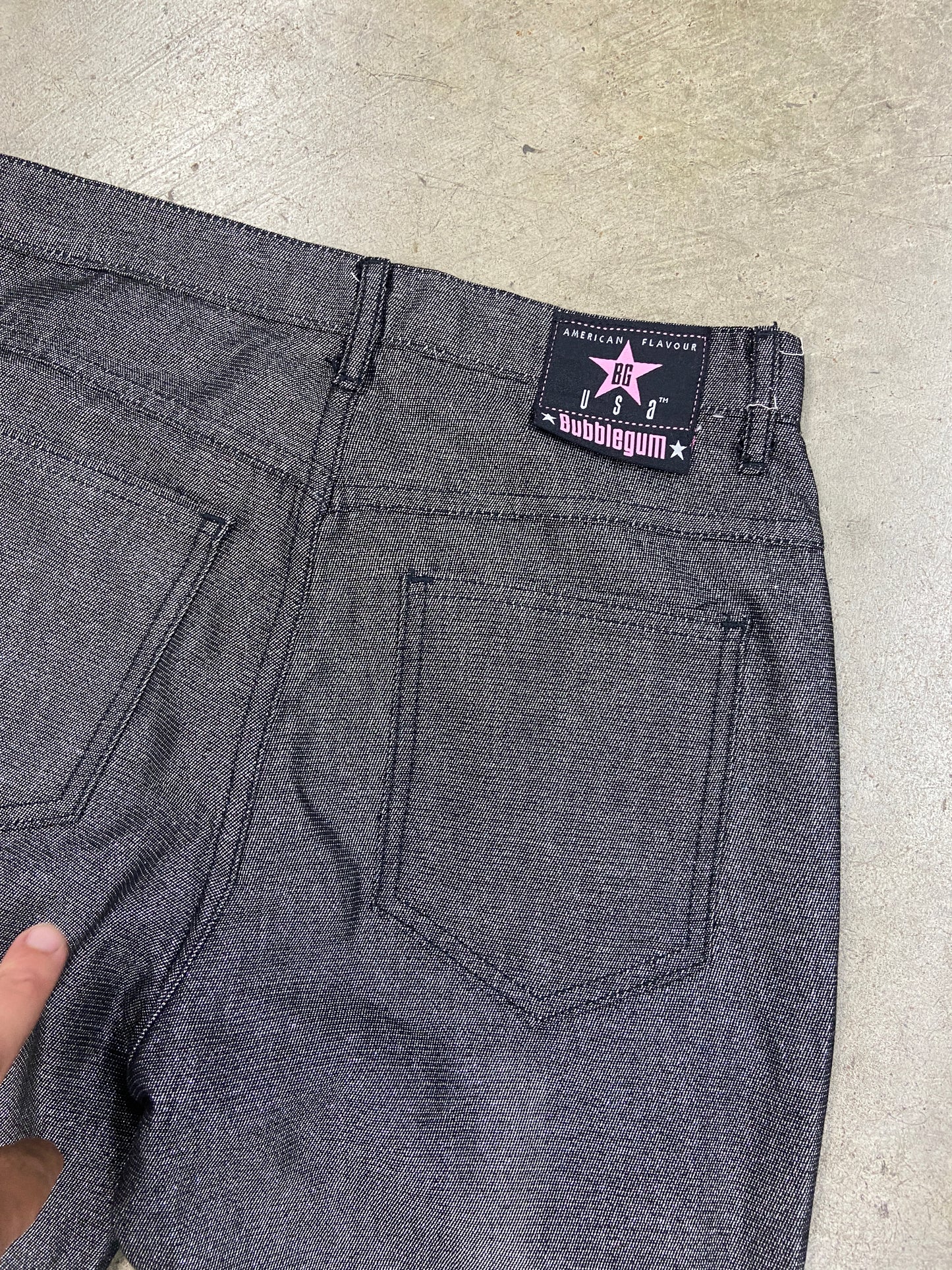 Y2K Bubblegum Shimmer Denim Jeans Sz 9
