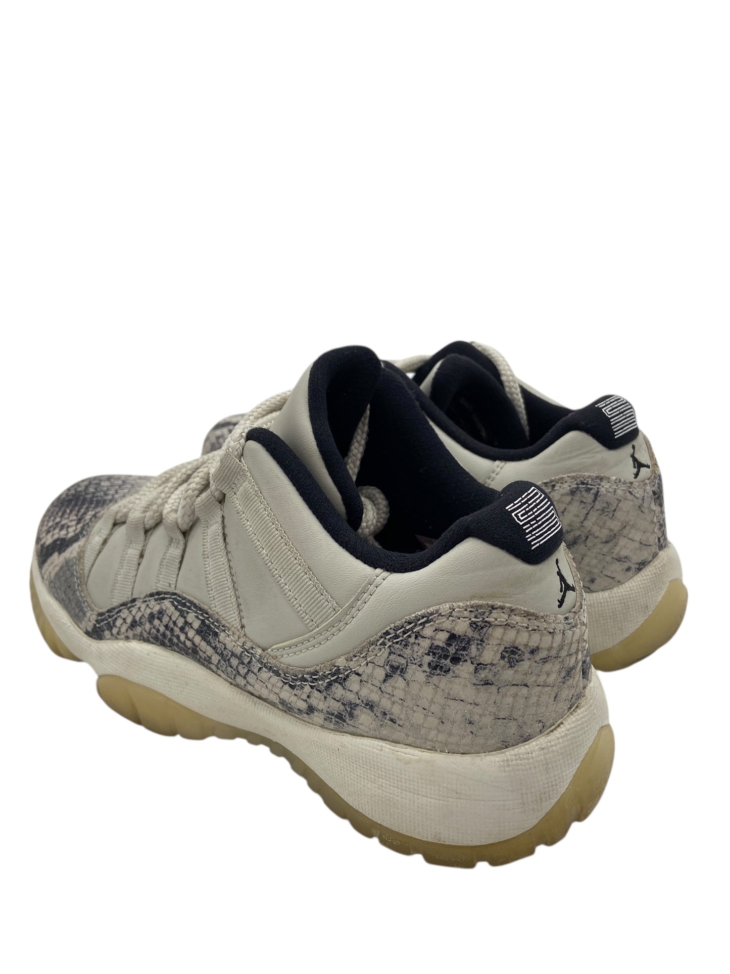Preowned Air Jordan 11 GS Low Snake Light Bone Sz 6y