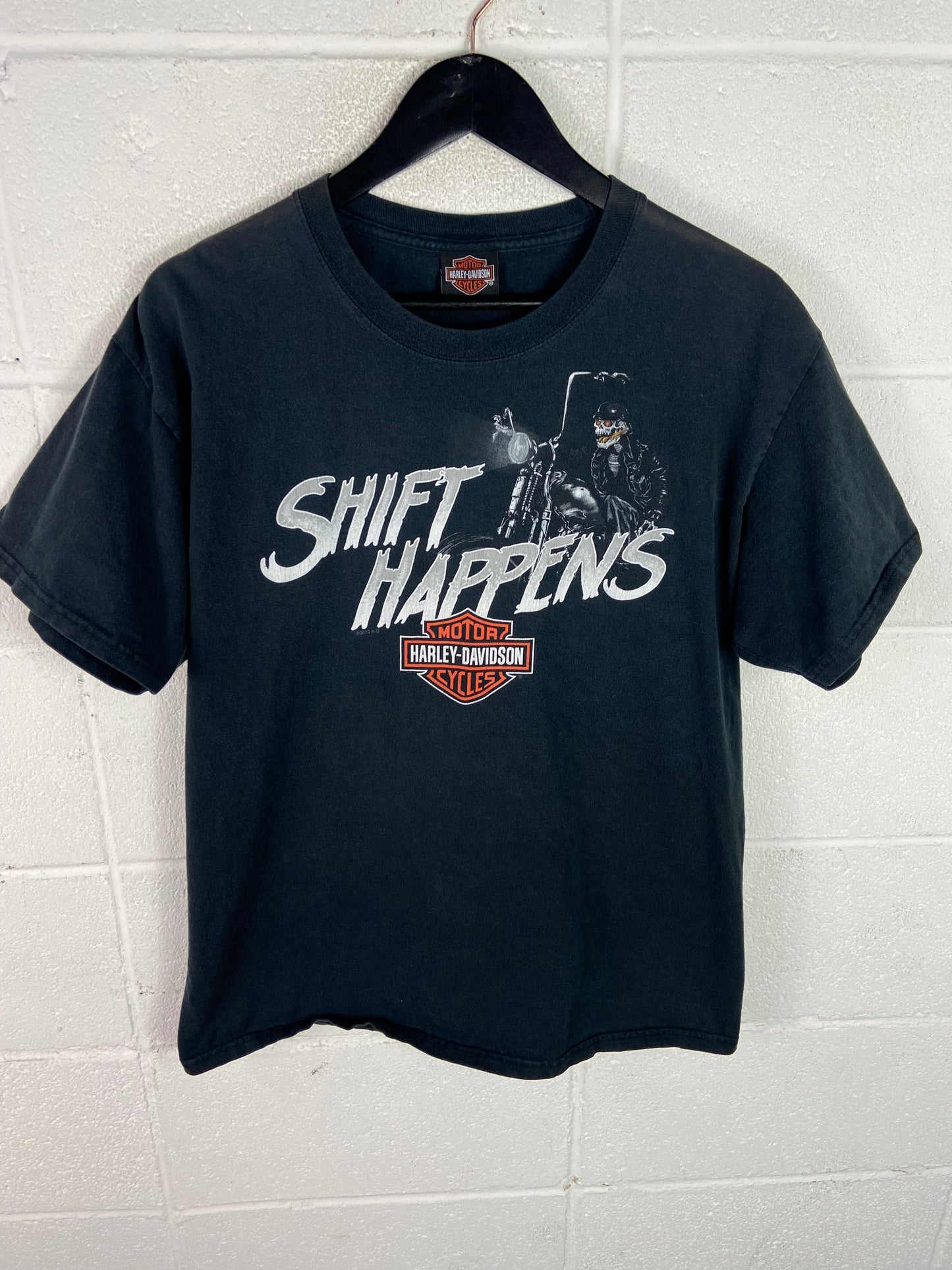 VTG Y2K Harley Davidson “Shift Happens” Tee Sz L