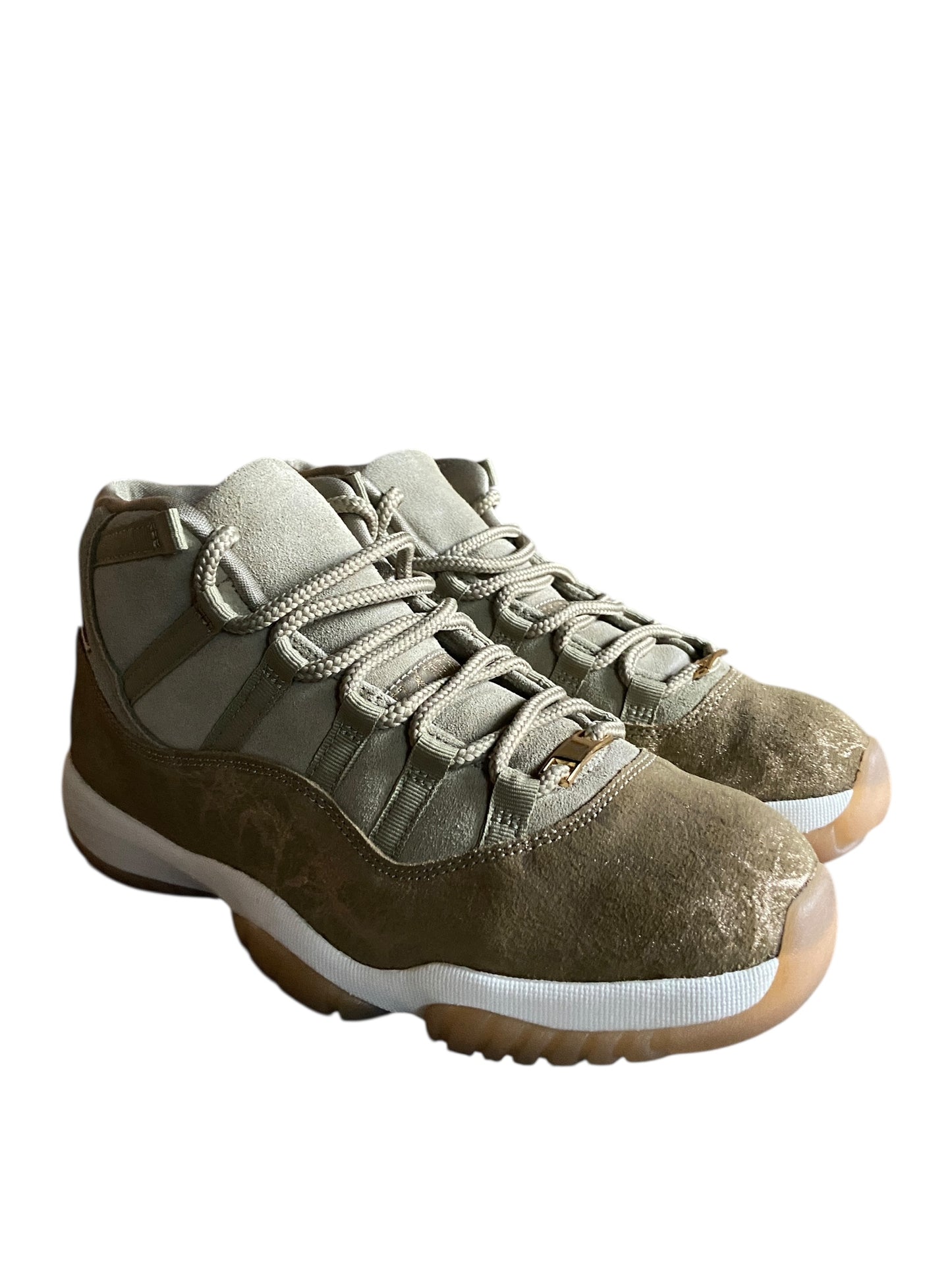 Preowned Air Jordan 11 Wmns "Neutral Olive" Sz 11w/9.5M