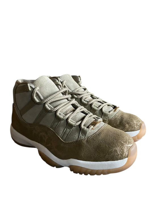 Preowned Air Jordan 11 Wmns "Neutral Olive" Sz 11w/9.5M