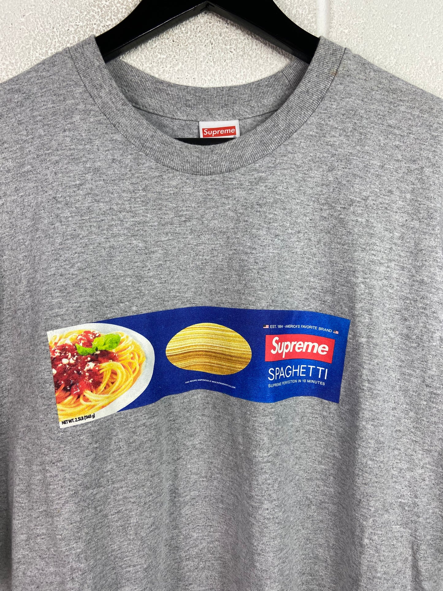Supreme Spaghetti Heather Grey Tee Sz XL