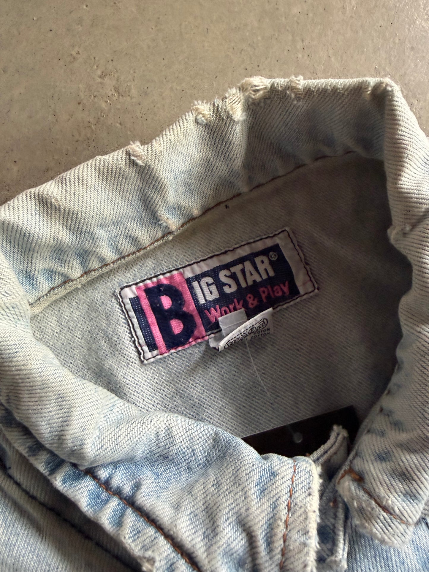 VTG Big Star Denim Jacket Sz Wmns XL