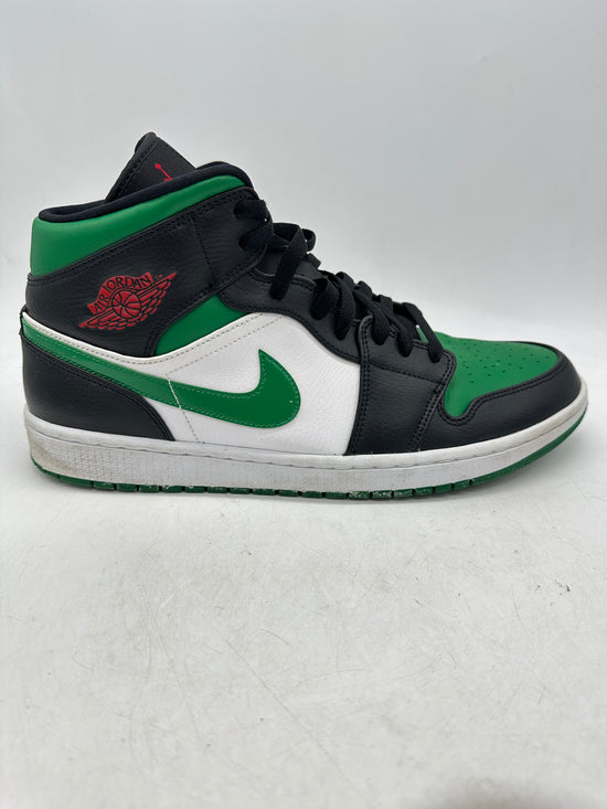 Preowned Jordan 1 Mid Green Toe Sz 13M/14.5W 554724-067