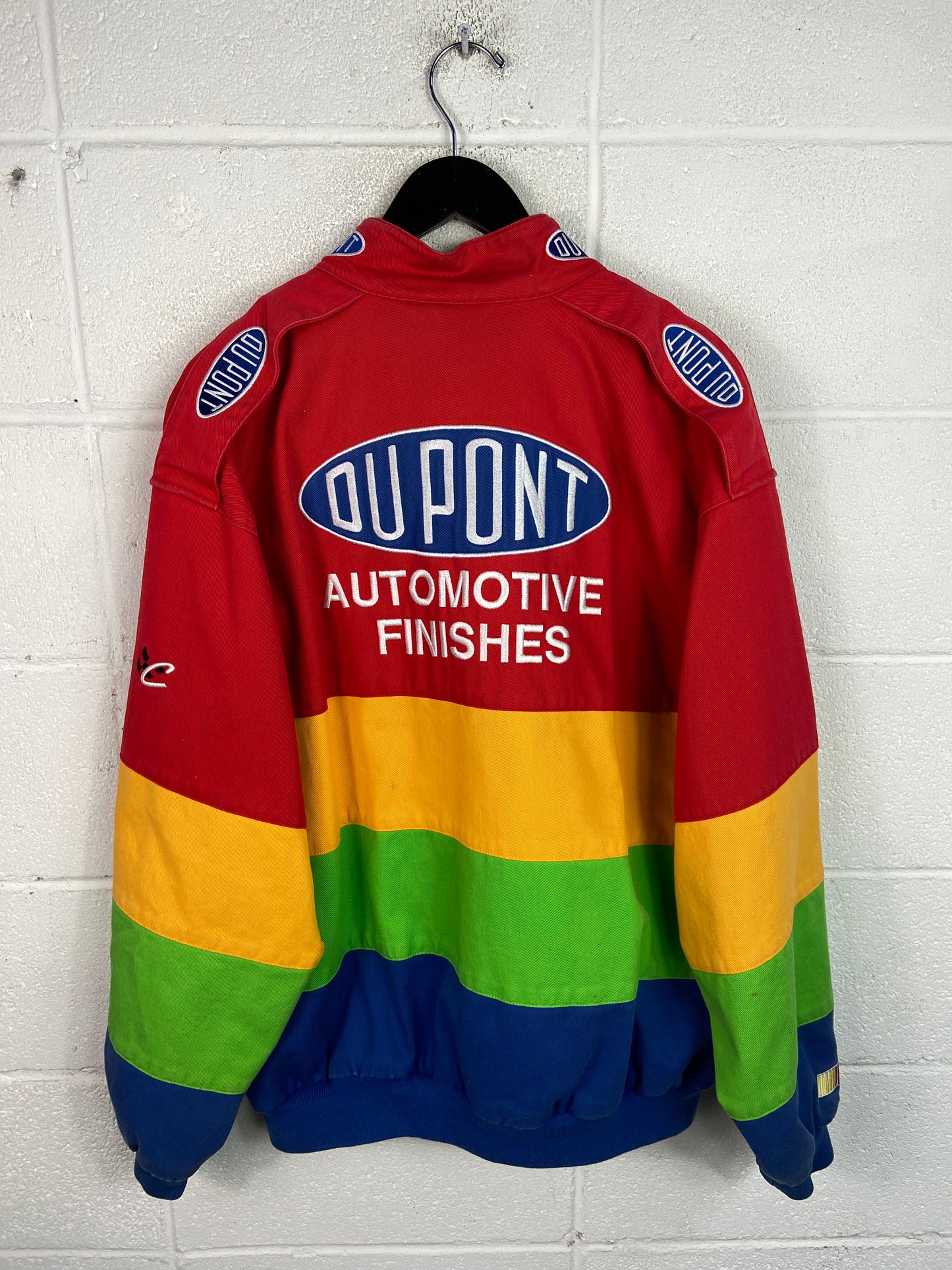 VTG Jeff Gordon Chase Authentics NASCAR DuPont Racing Rainbow Jacket Sz L