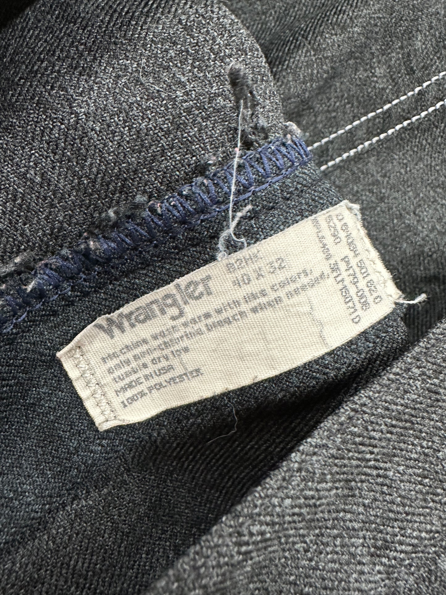 VTG Wrangler Black Polyester Jeans Sz 40x32